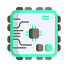Microcontroller chip symbol for Embedded Programming and Runtime
