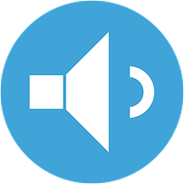 Speaker icon representing IoT audio streaming solutions for smart devices