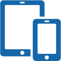 Tablet and smartphone icon representing IoT device management solutions