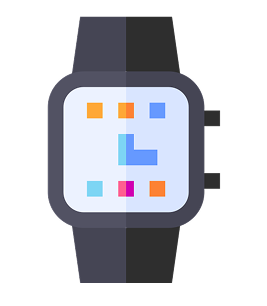Smartwatch illustration representing IoT wearable technology